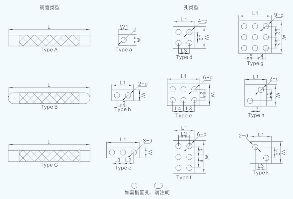 金桥铜编织带软连接图纸