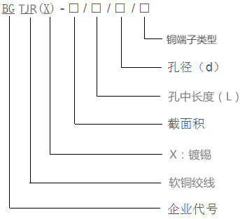 金桥铜绞线软连接两端铜端子型号含义